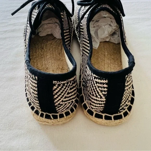 Soludos Lace Up Espadrilles In Black Natural - Flats - Picture 11 of 15